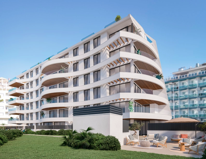 Anlagte haver og et afslappende loungeområde for beboerne.