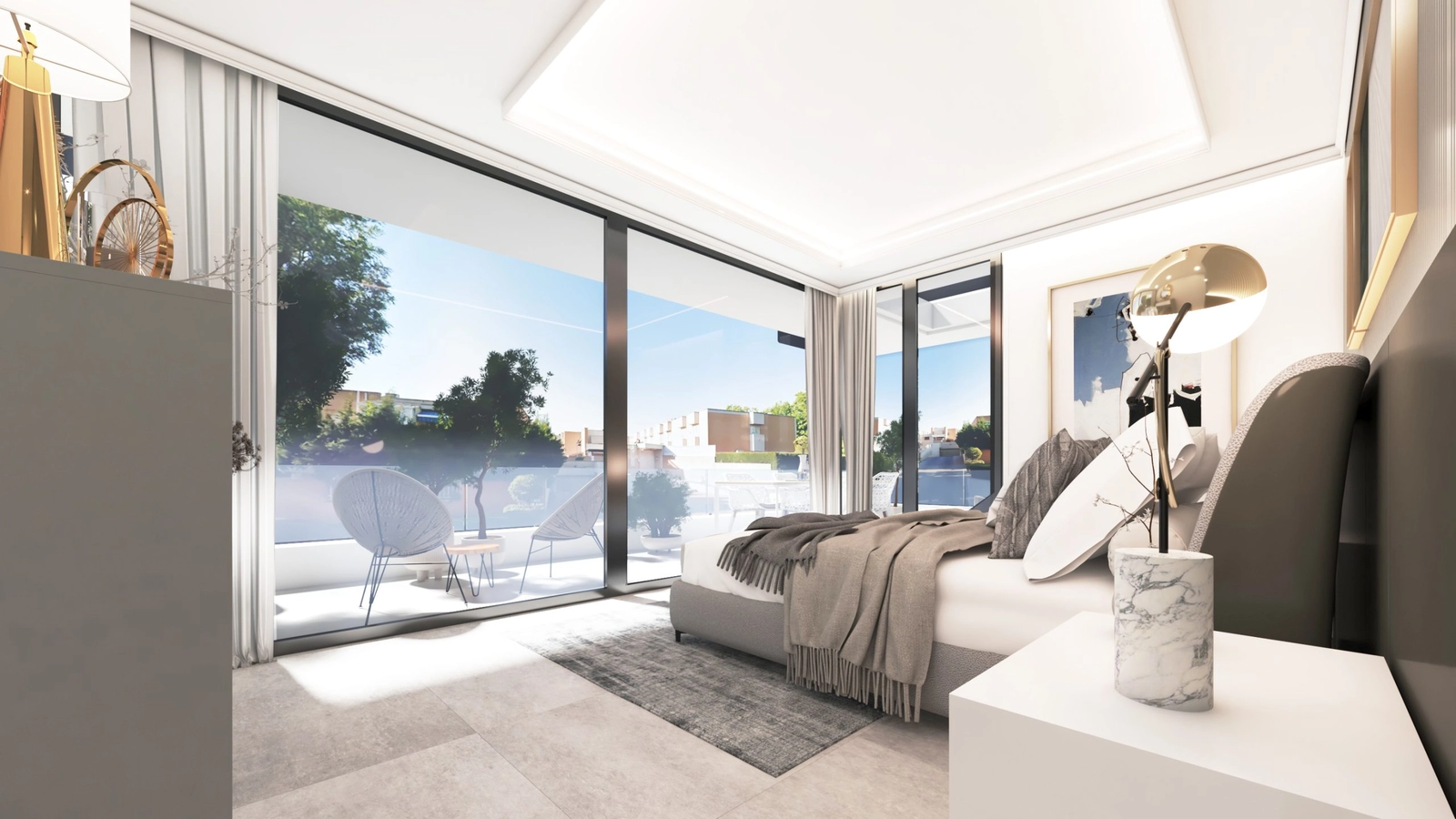 Vågn op og træd direkte ud på din private terrasse for at nyde morgensolen og den friske luft.