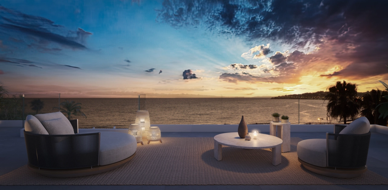 Oplev uforglemmelige solnedgange over Middelhavet fra din terrasse.