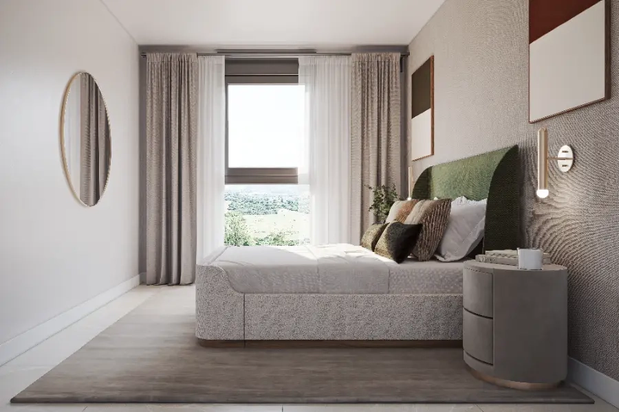 Hvert soveværelse er et komfortabelt og stilfuldt rum, fyldt med naturligt lys og designet med sans for detaljer.