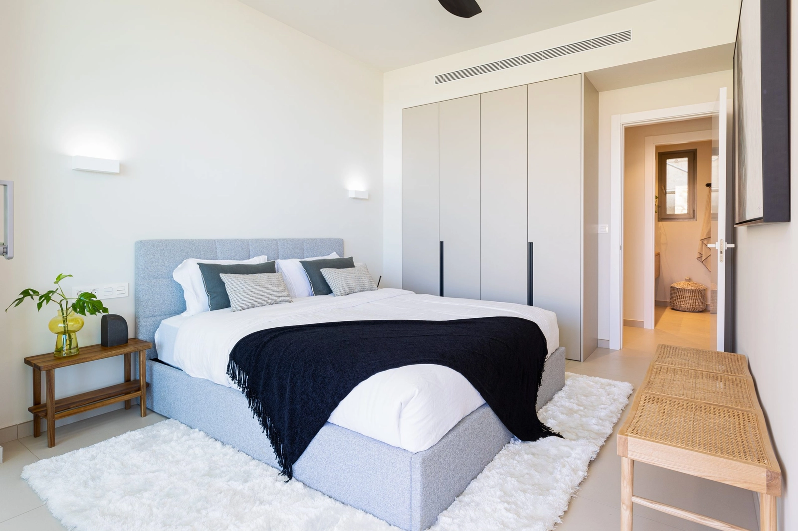 Each bedroom is a comfortable and bright space, designed for rest and privacy.