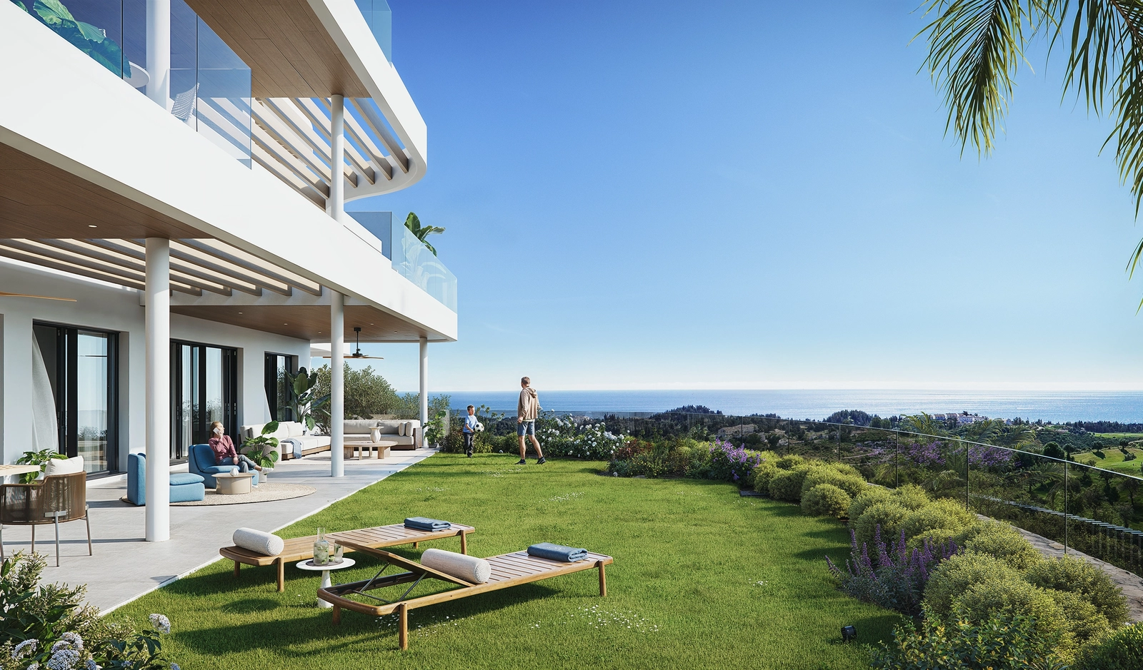 Ground-floor homes offer lush private gardens made for sunny days, quiet moments, and time with friends on the Costa del Sol.
