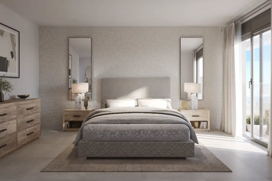 Bedrooms are designed as peaceful retreats, with direct access to outdoor spaces and ample natural light.