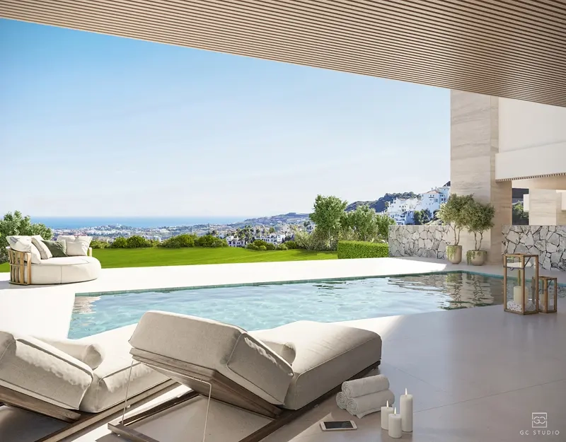 Relax by your private infinity pool, with breathtaking views of the Mediterranean coastline.