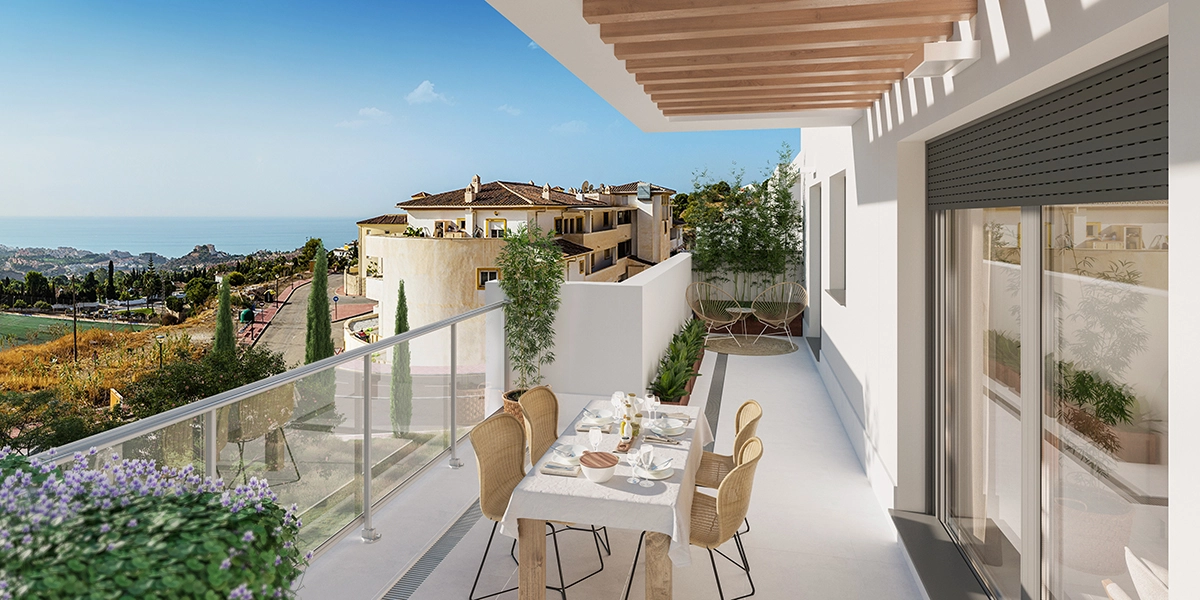 A perfect space for dining outdoors and enjoying the pleasant Mediterranean climate.