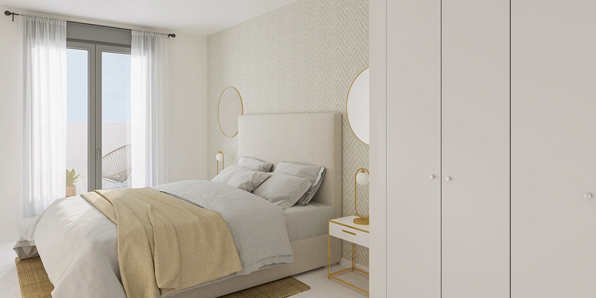 The serene master bedroom provides a peaceful retreat with ample natural light.