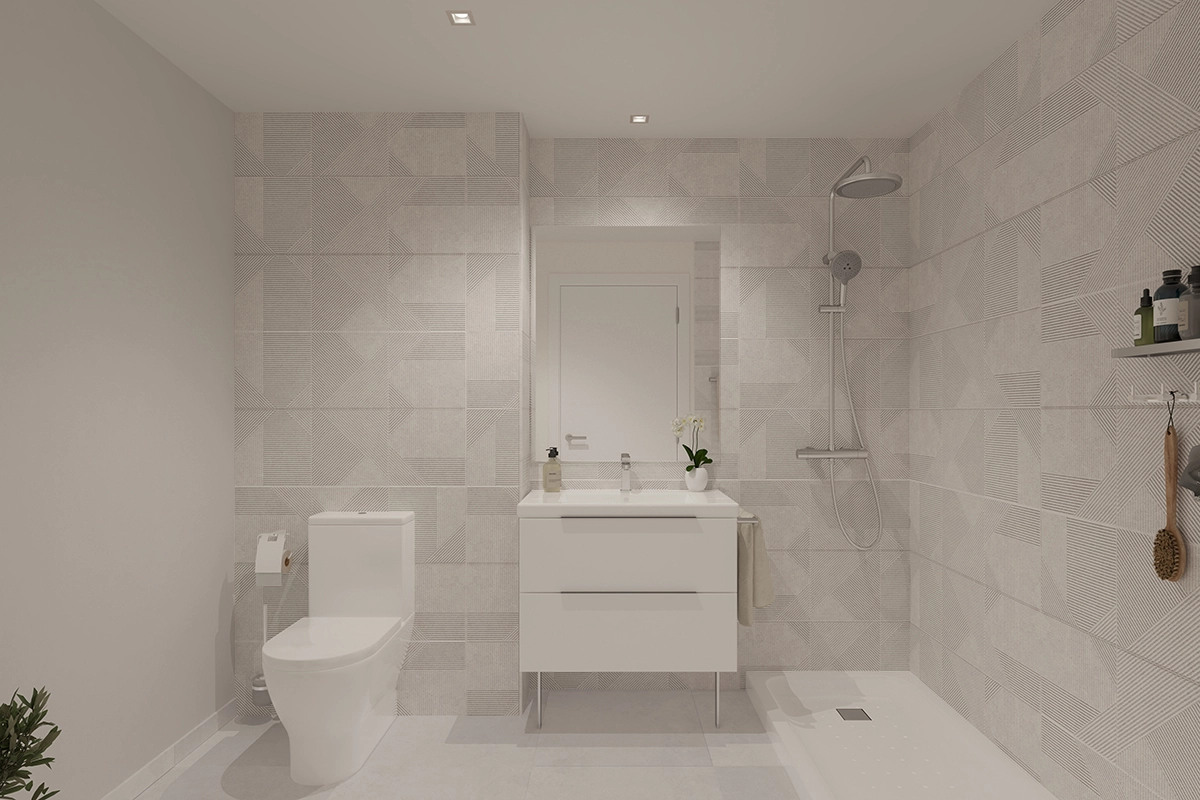 A contemporary bathroom featuring high-quality fittings and elegant design.