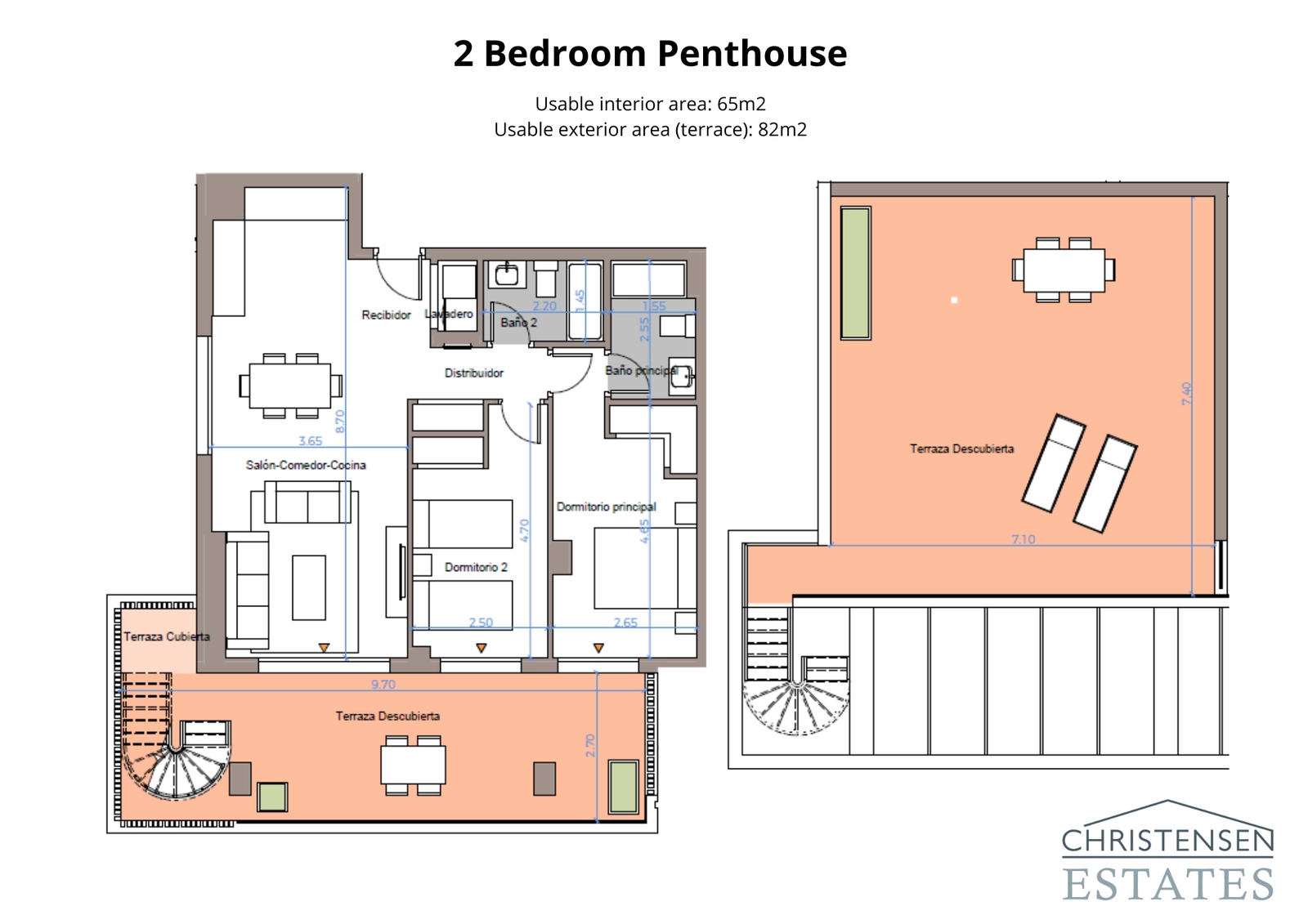 The two-bedroom penthouse offers an exceptional lifestyle with a spacious roof terrace for enjoying the Costa del Sol sun.