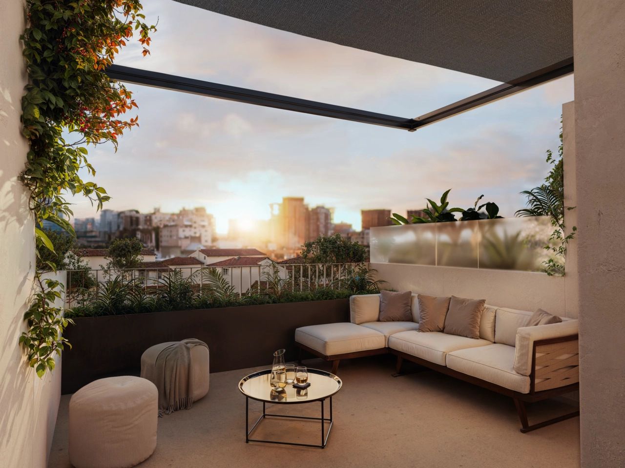 Enjoy beautiful sunsets over Malaga from your private rooftop terrace.