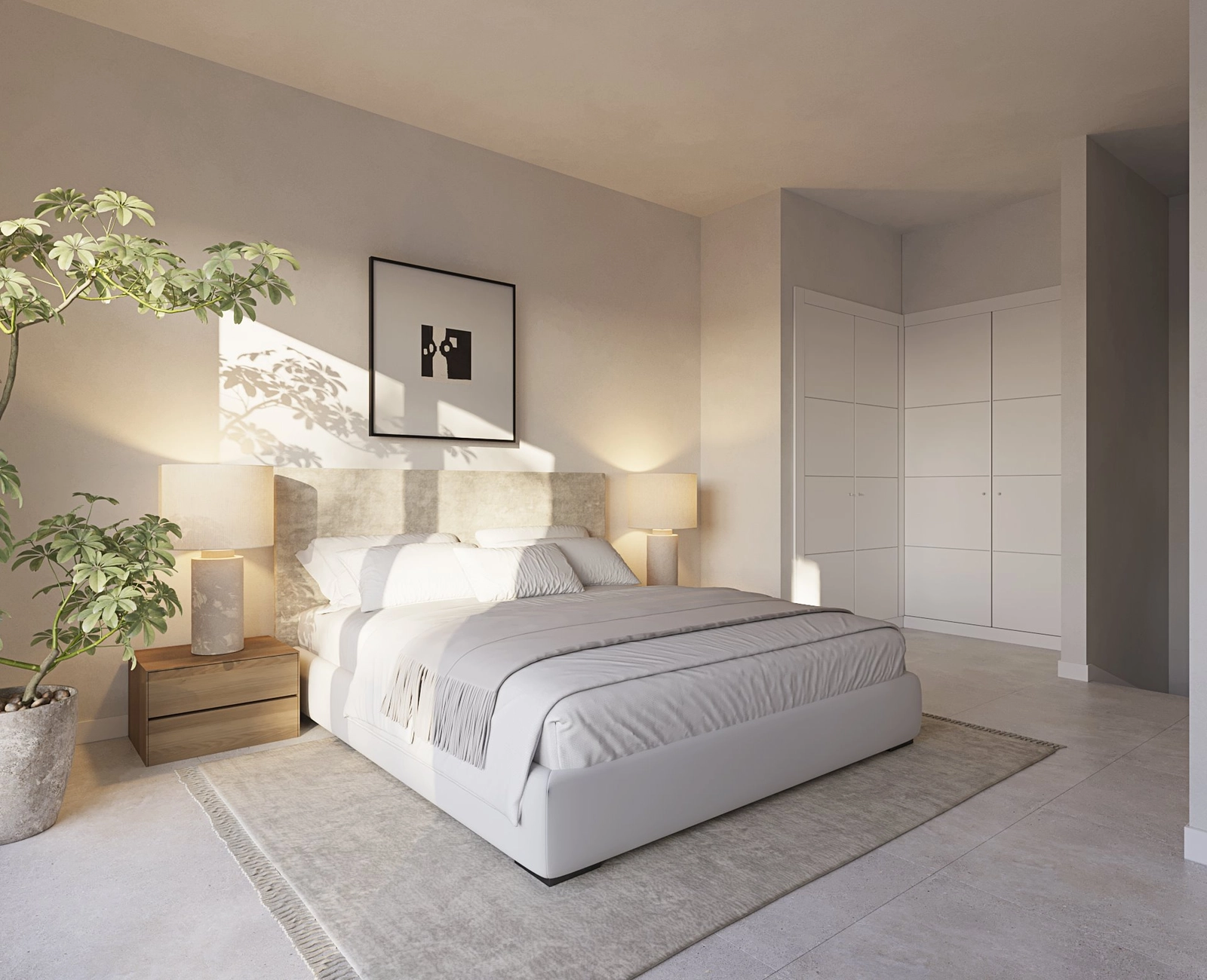 A peaceful and spacious bedroom, filled with natural light for ultimate relaxation.