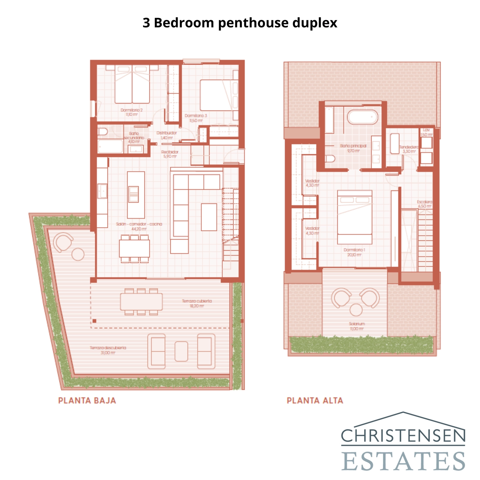 The duplex penthouse design provides two levels of luxury living, with expansive terraces to enjoy the magnificent views of the Costa del Sol.