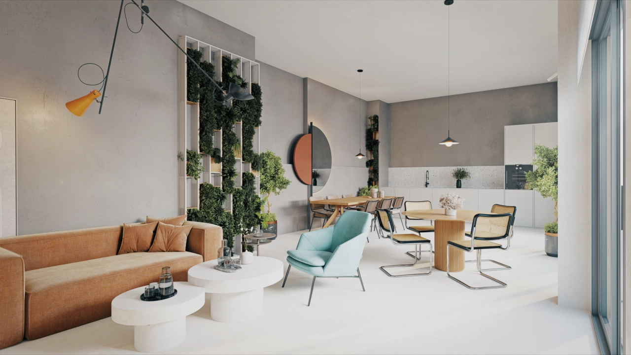 The gastroteca provides a social space to cook, dine, and entertain guests in a relaxed and modern setting.