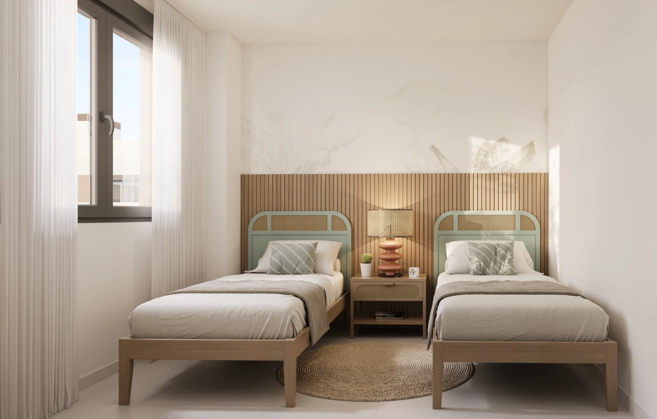 Comfortable and light-filled secondary bedrooms, perfect for family, guests, or as a home office space.