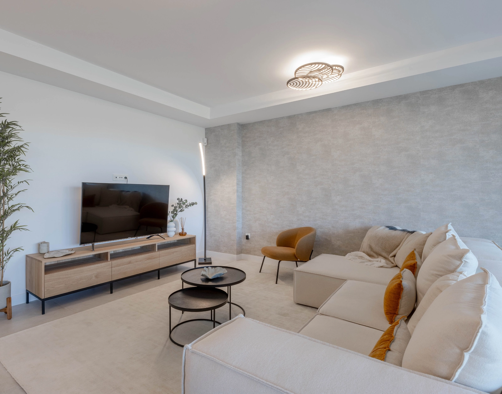 Bright and spacious living rooms are designed for comfort, with high-quality finishes and abundant natural light.