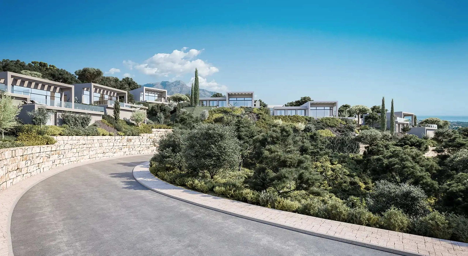 Secure and beautifully maintained internal roads connect the community.