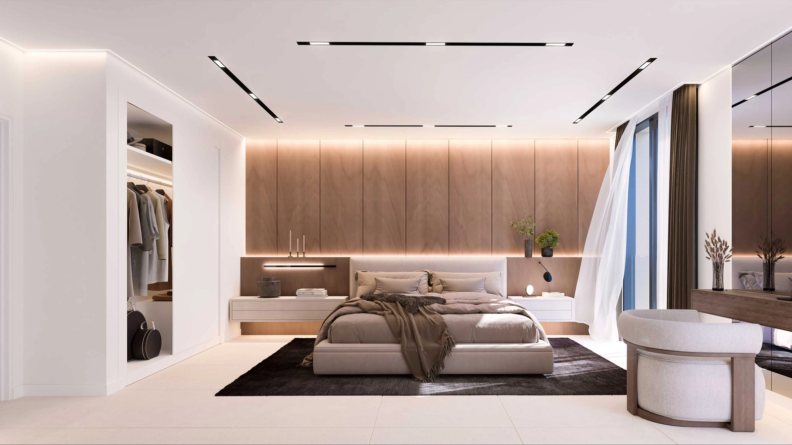 The master bedrooms are serene sanctuaries, designed with sophisticated style and premium materials.