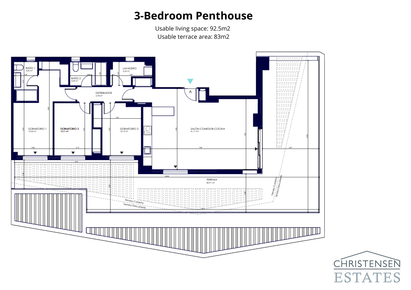The three-bedroom penthouse offers a superb layout with spacious interiors and a vast terrace, perfect for a luxury lifestyle on the Costa del Sol.