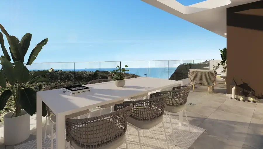 Spacious terraces designed for elegant outdoor dining and enjoying the Costa del Sol lifestyle.
