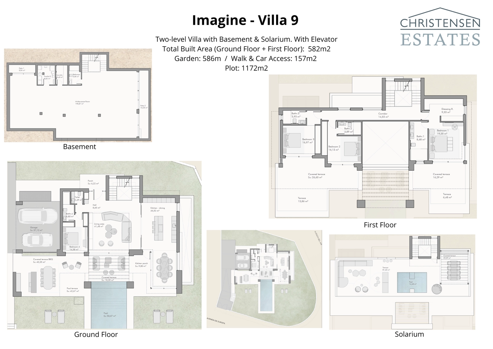 Explore the layout for this villa type, featuring generous terraces and a seamless flow between indoor and outdoor areas.
