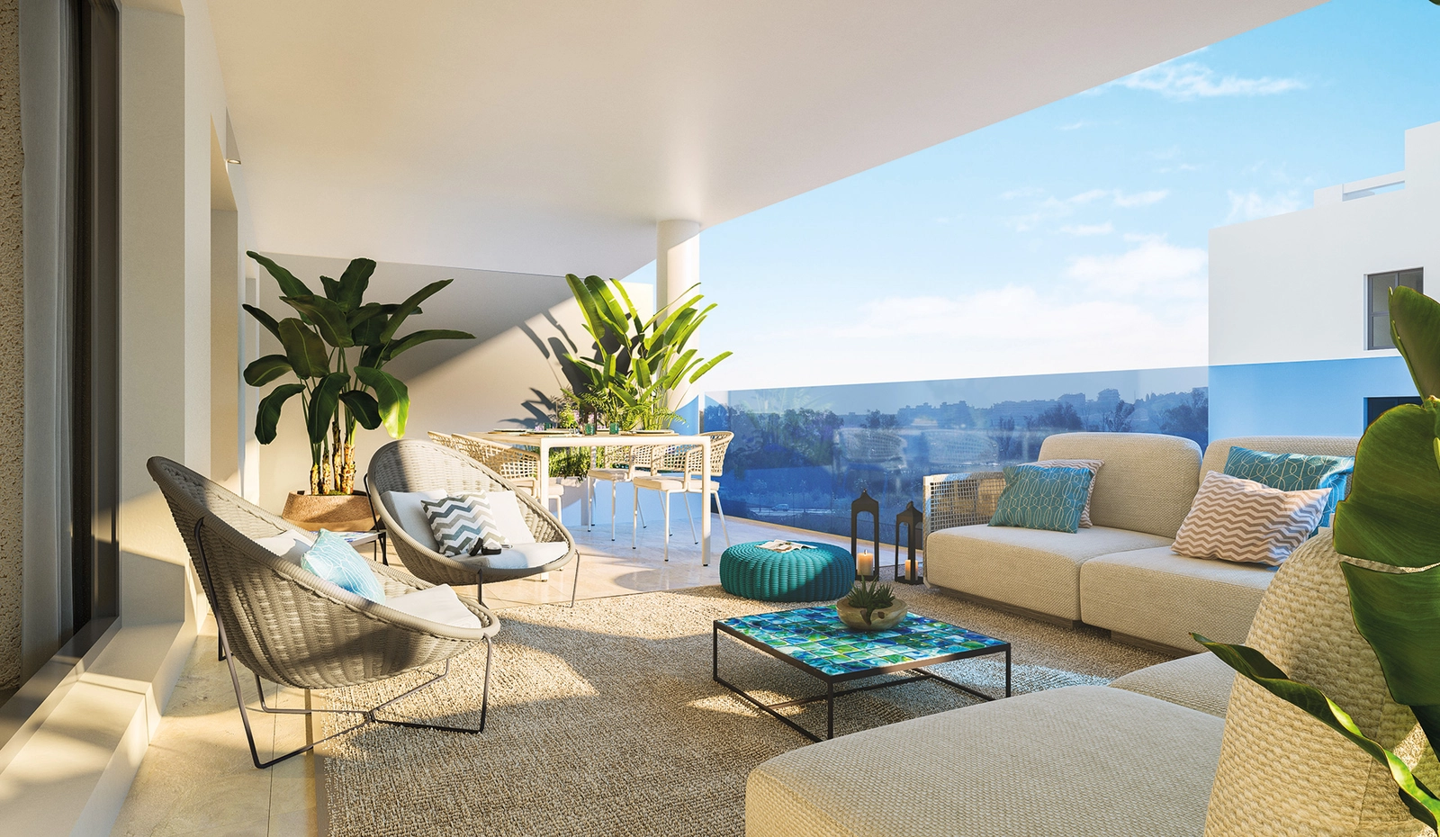Spacious private terraces designed to make the most of the Costa del Sol's exceptional all-year-round climate.