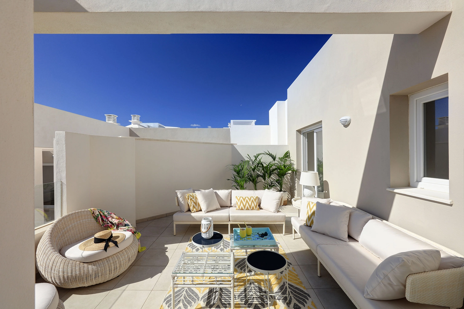 Enjoy the Costa del Sol climate on your expansive private terrace, perfect for relaxing or dining.
