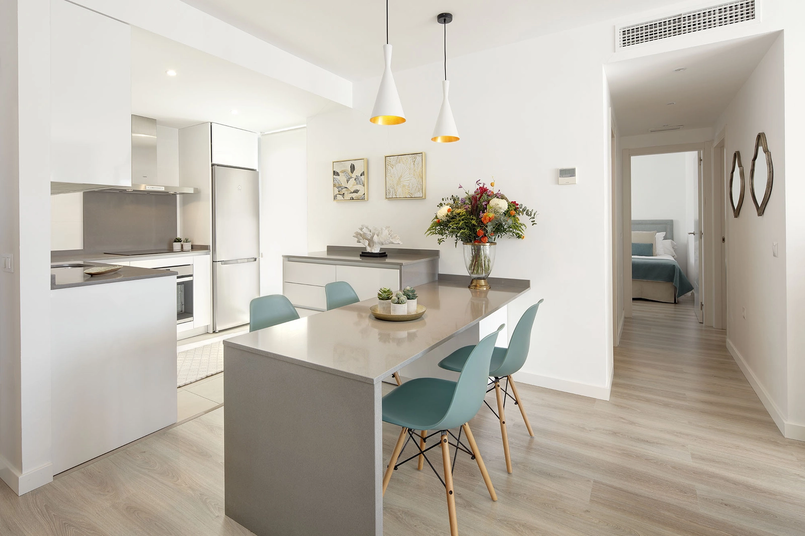 Bright, open-plan kitchens feature modern designs and high-end finishes, perfect for cooking and entertaining.