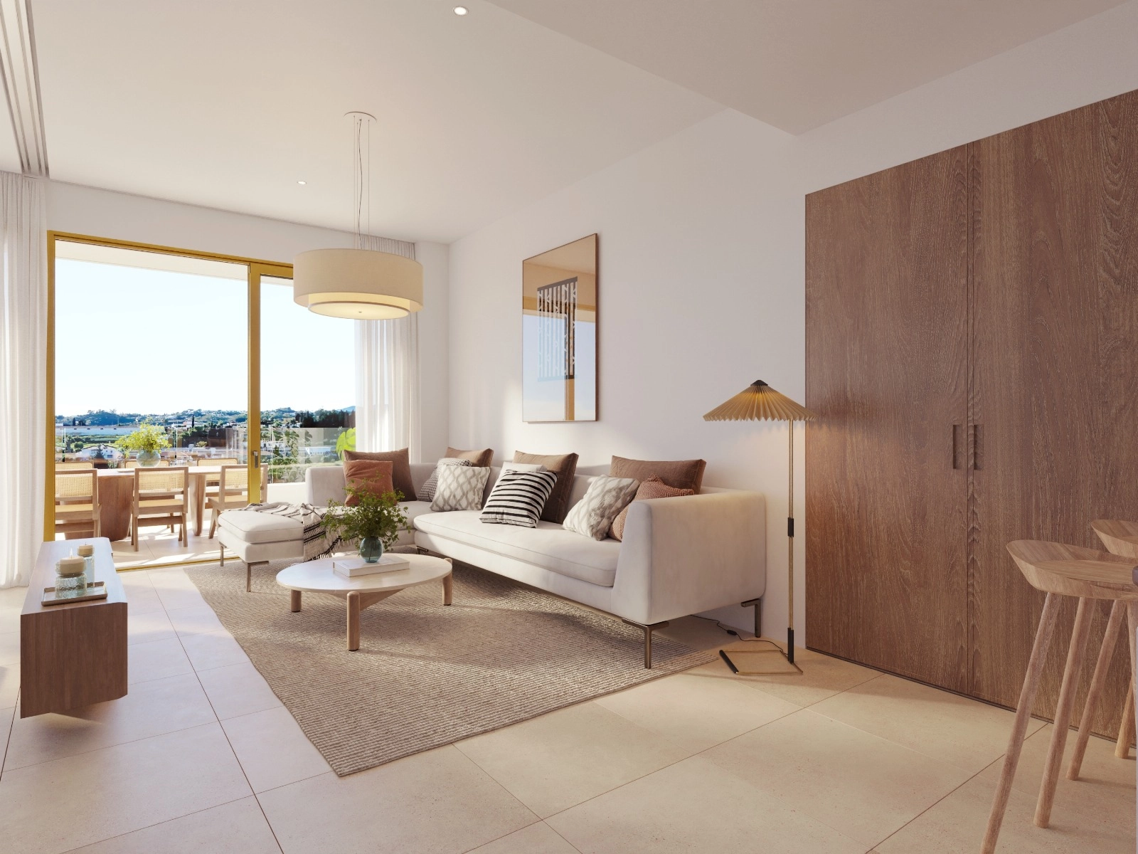 A bright and modern living area, designed with high-quality materials for ultimate comfort.