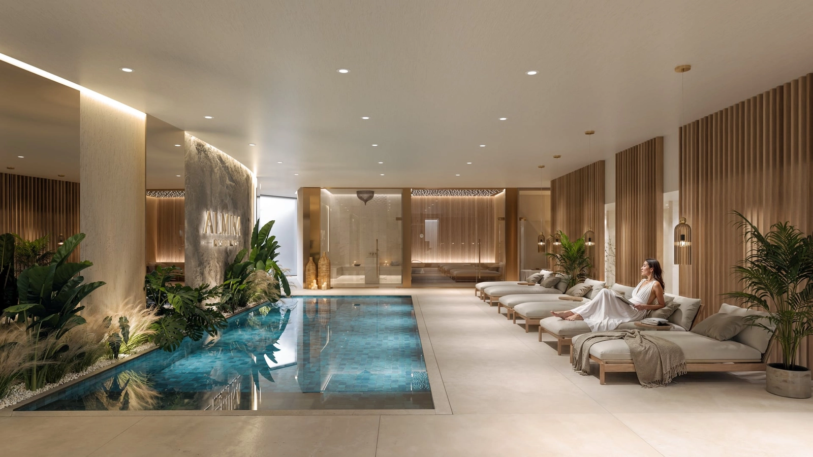 Indulge in the exclusive residents' spa, a perfect place for relaxation and well-being.