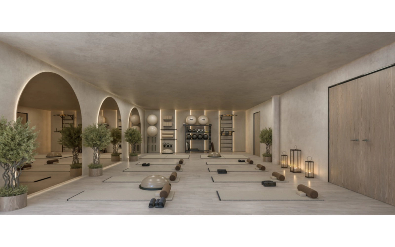 A dedicated yoga and meditation space for peace and relaxation.