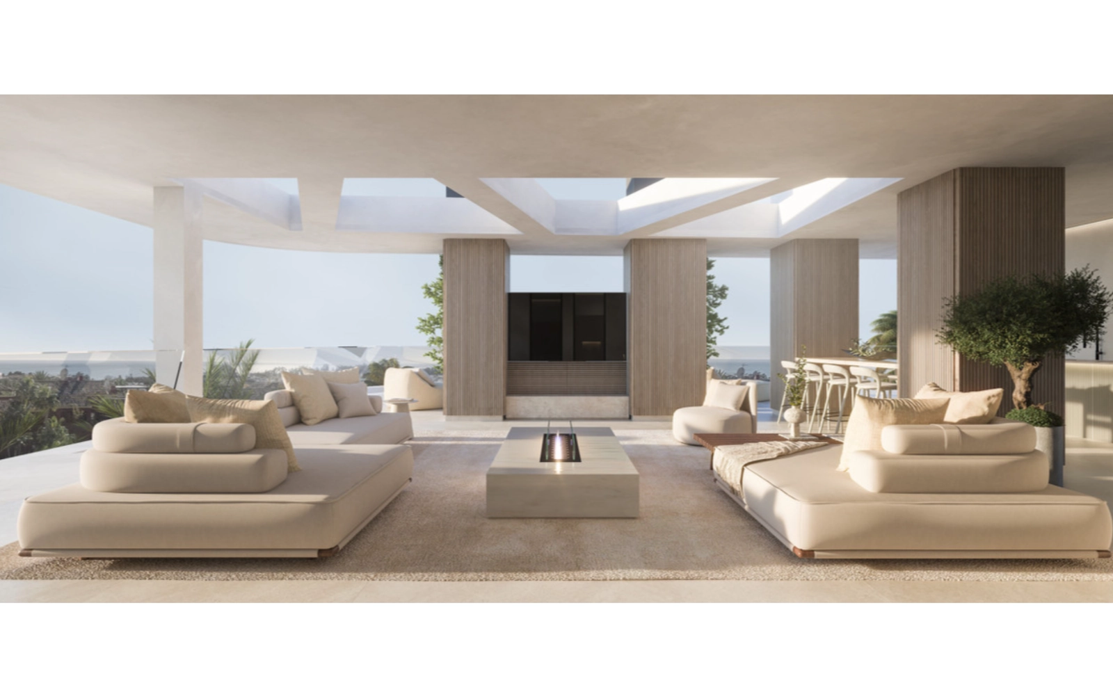 Generous terraces provide the perfect setting for relaxing or entertaining with stunning views.
