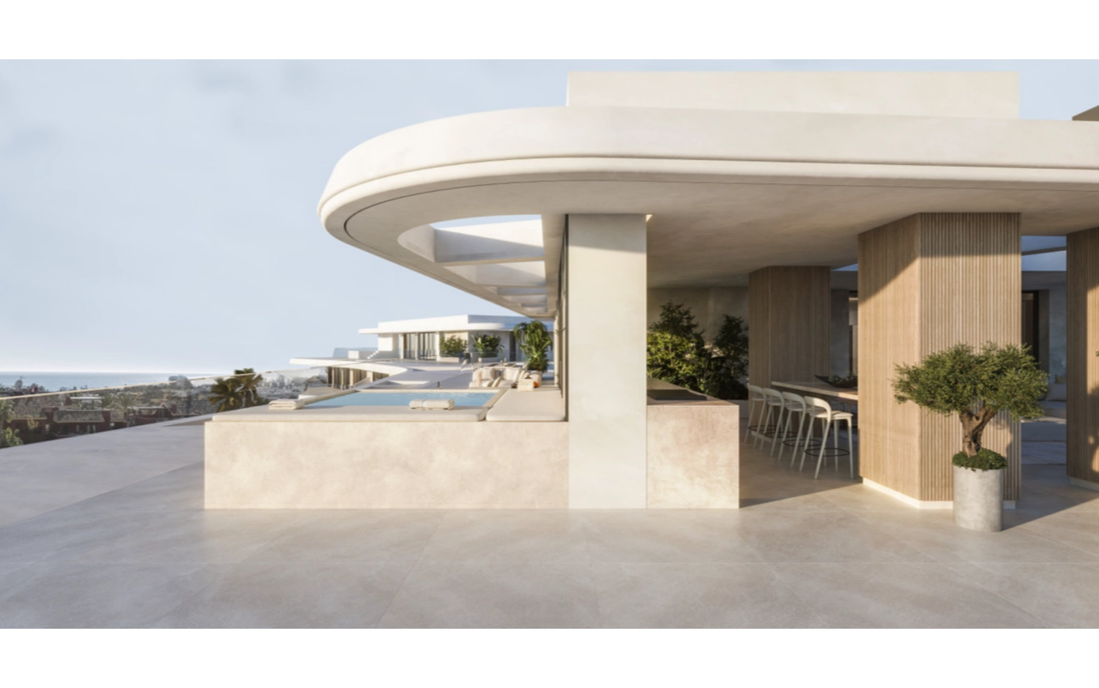 Select penthouse homes feature a private plunge pool on the terrace for ultimate luxury.