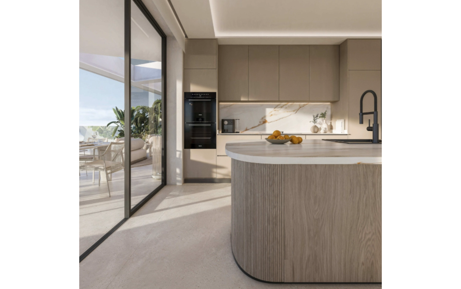 A modern, high-quality kitchen designed for both everyday living and hosting guests.