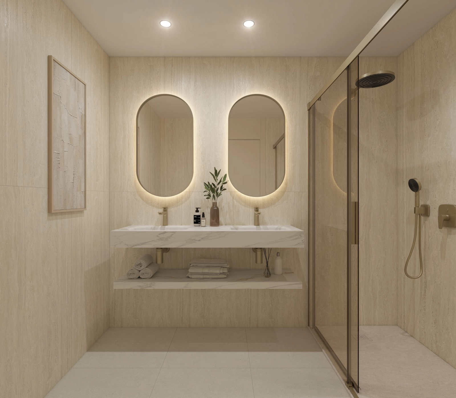 A stylish and contemporary bathroom featuring premium fixtures and elegant design.