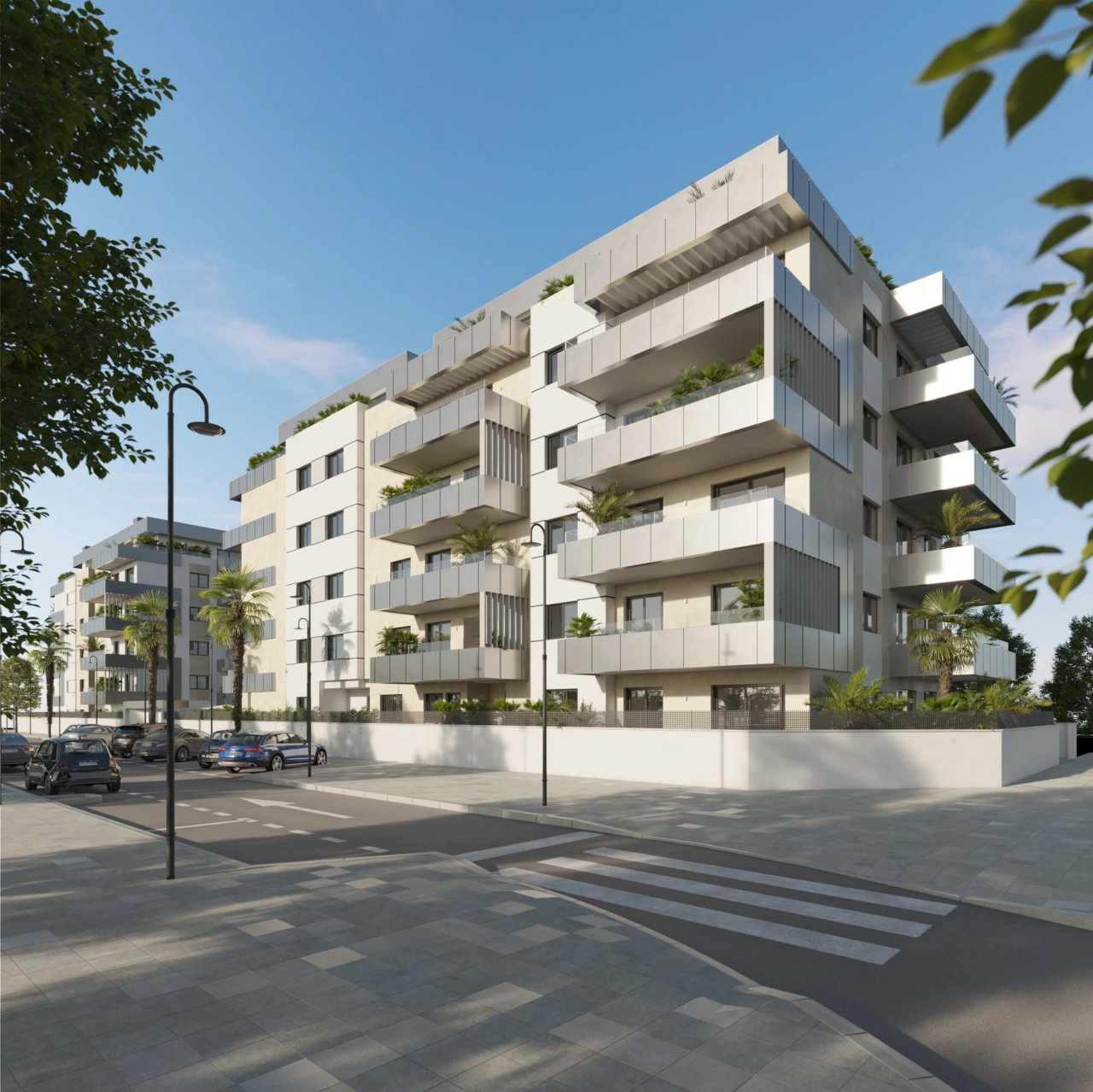 The building's contemporary architecture combines elegance and modern design.