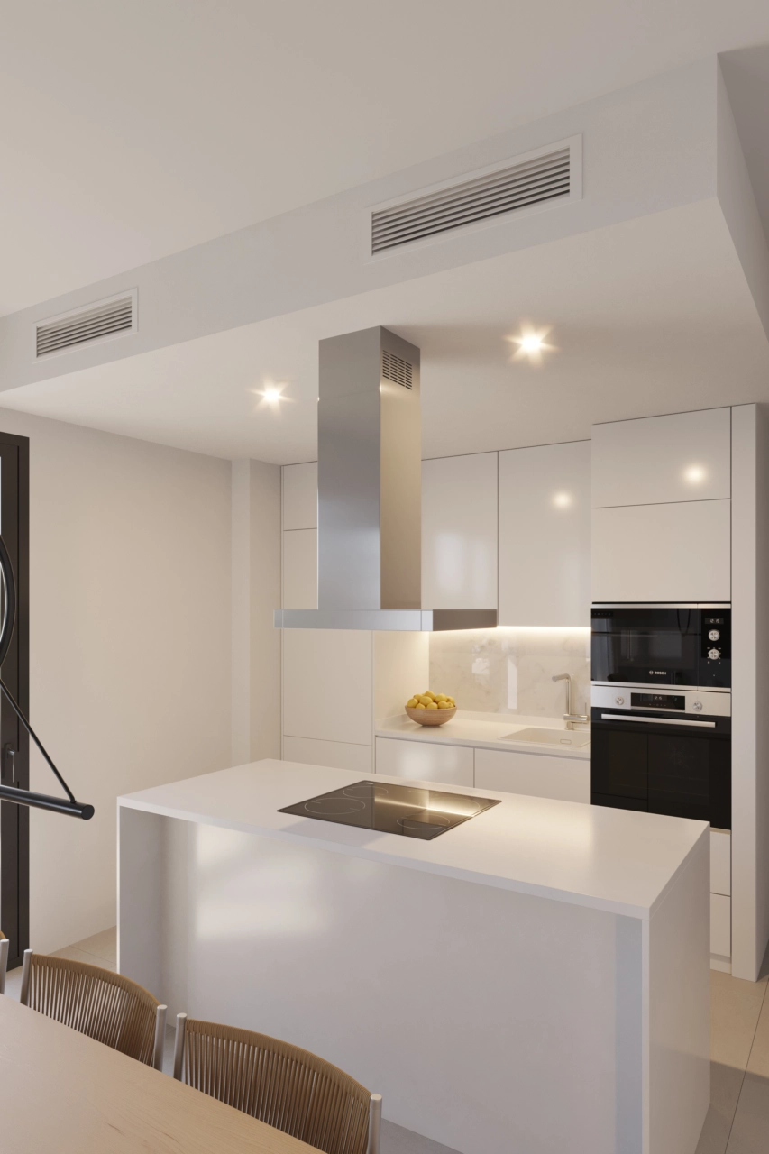 A modern kitchen with high-quality appliances, designed for both functionality and style.