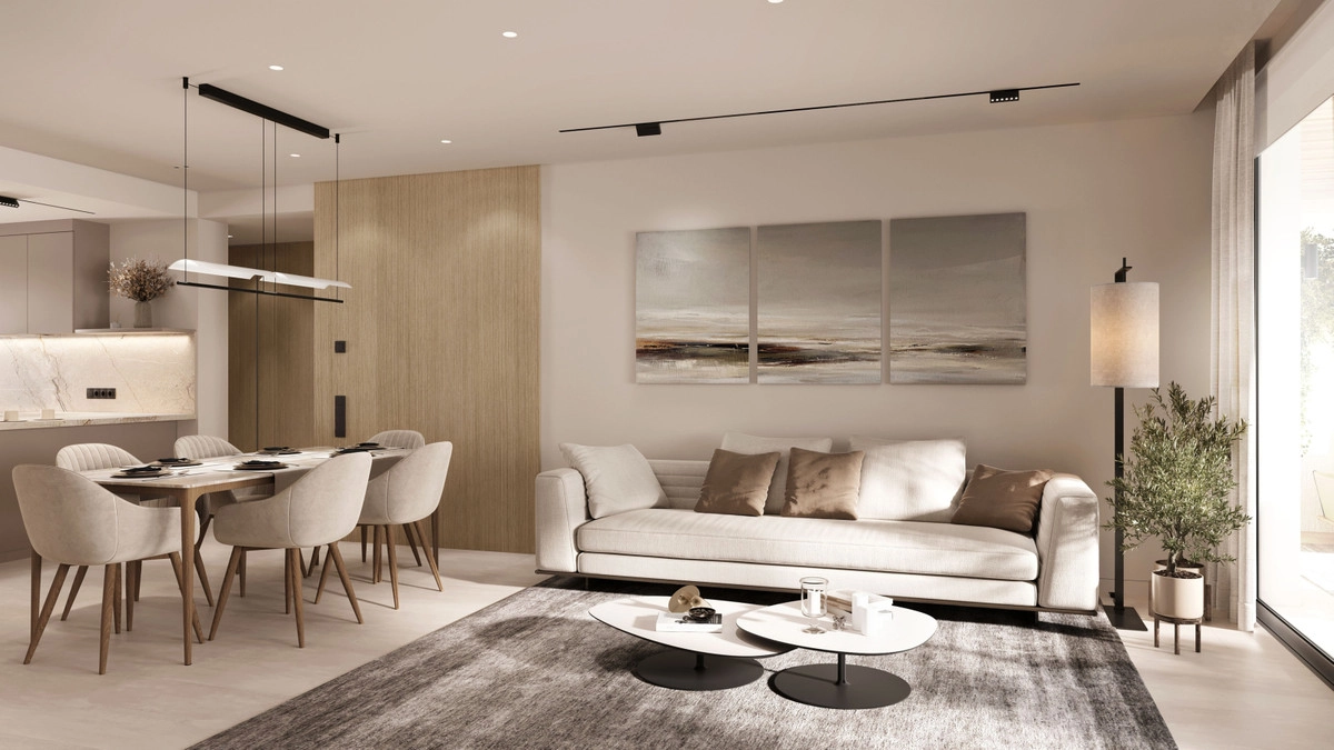 Bright and spacious open-plan living areas are designed for comfort and style.