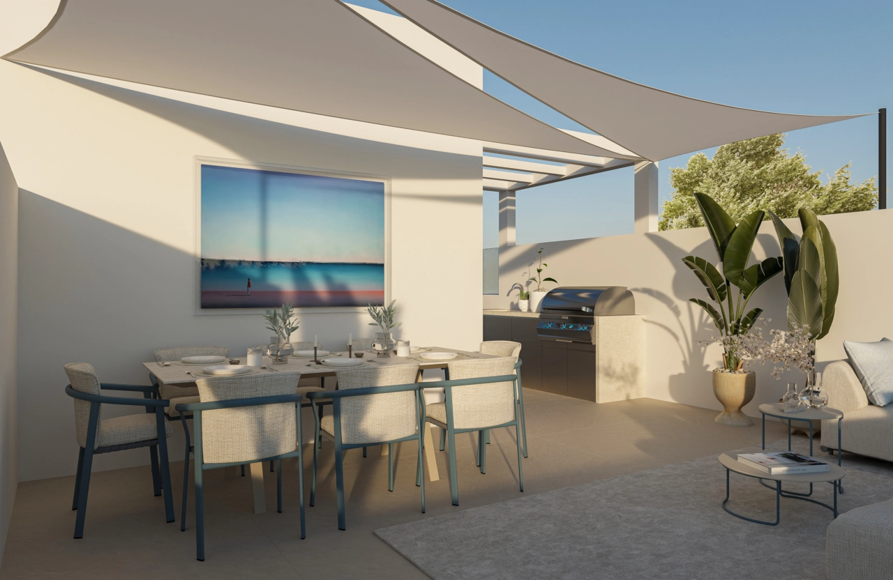 Dine with friends and family on the generously sized, sun-filled terrace.