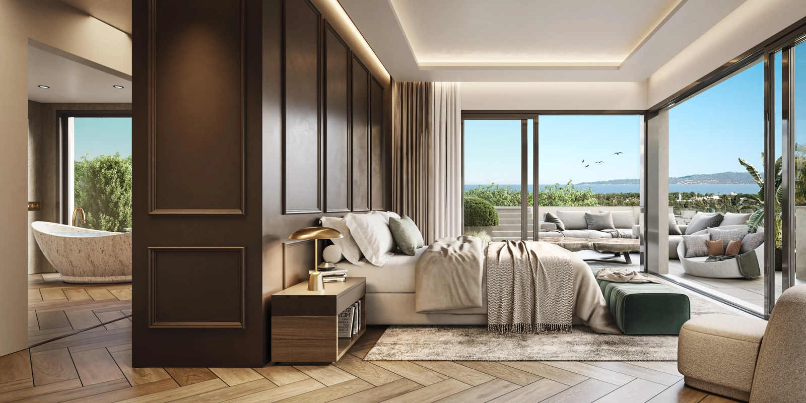 Elegant bathrooms feature high-quality materials and contemporary design, creating a spa-like atmosphere in your own home.