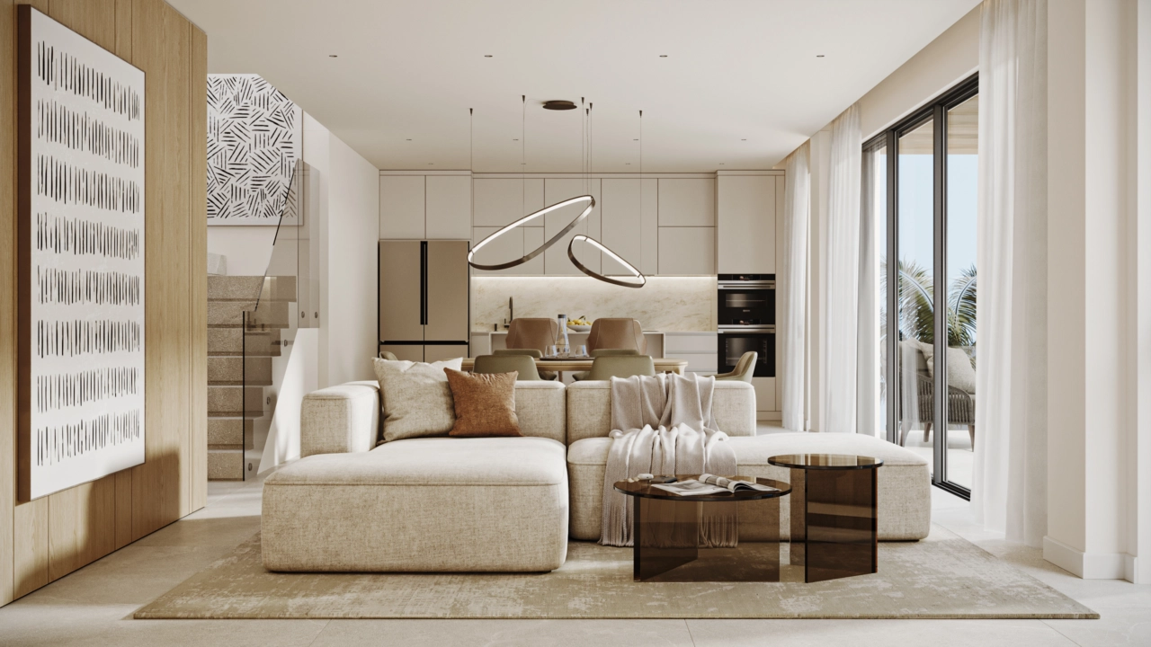 Open-plan living spaces flow seamlessly, filled with natural light from the Costa del Sol.