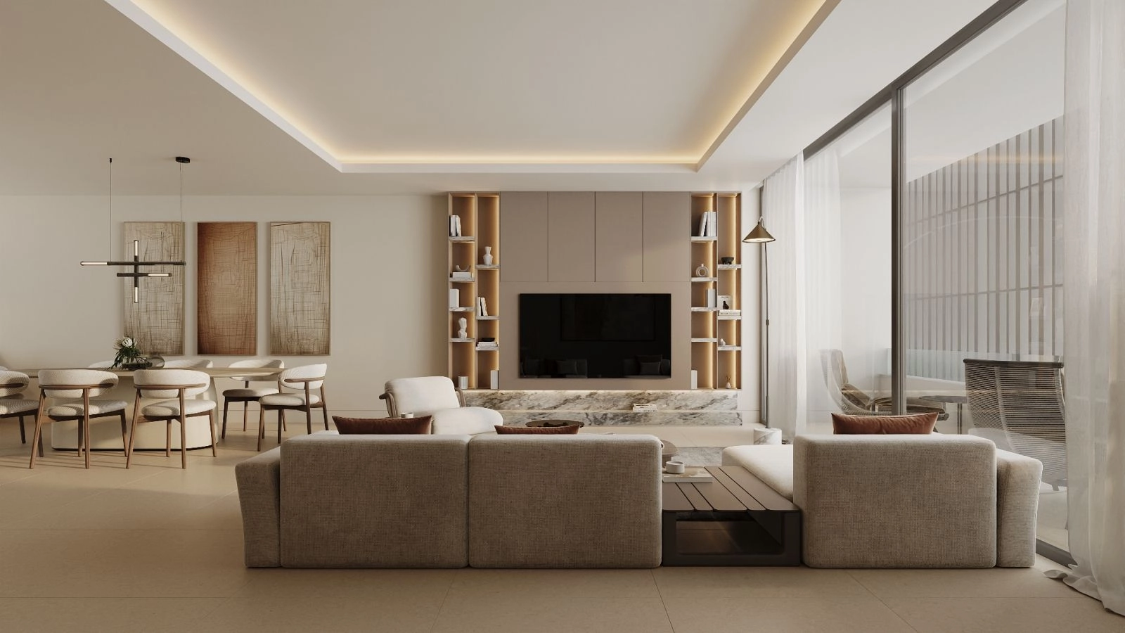 An expansive living and dining area perfect for entertaining guests or enjoying quiet family time.