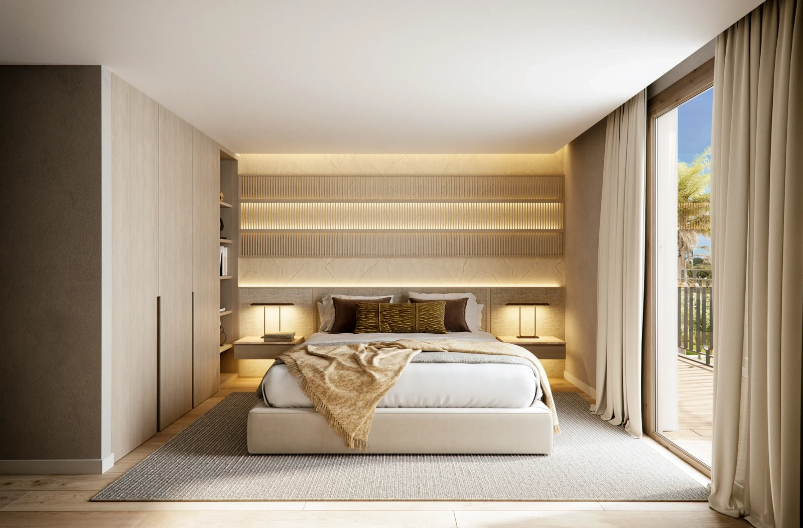 Each bedroom is thoughtfully designed with built-in storage and large windows to create a bright and comfortable space.