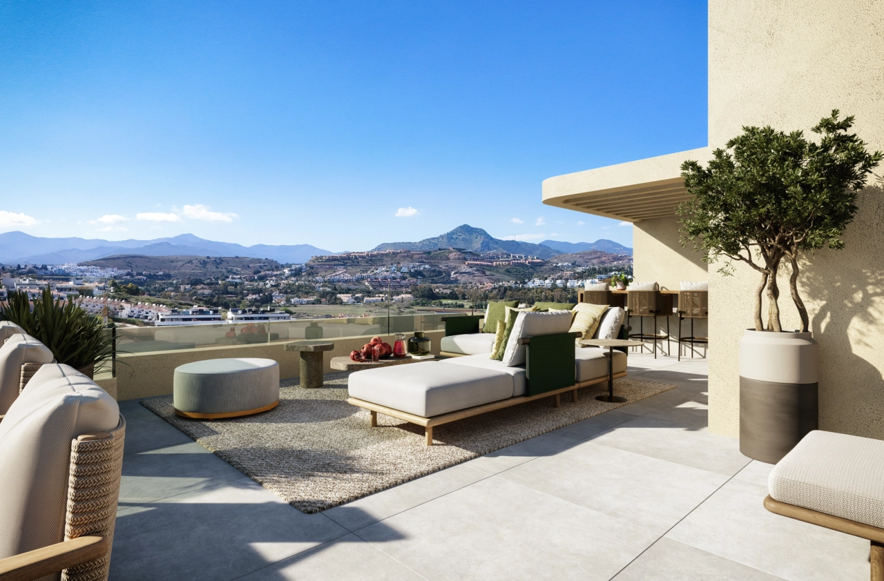 Relax on your rooftop solarium while enjoying panoramic views of the surrounding mountains.