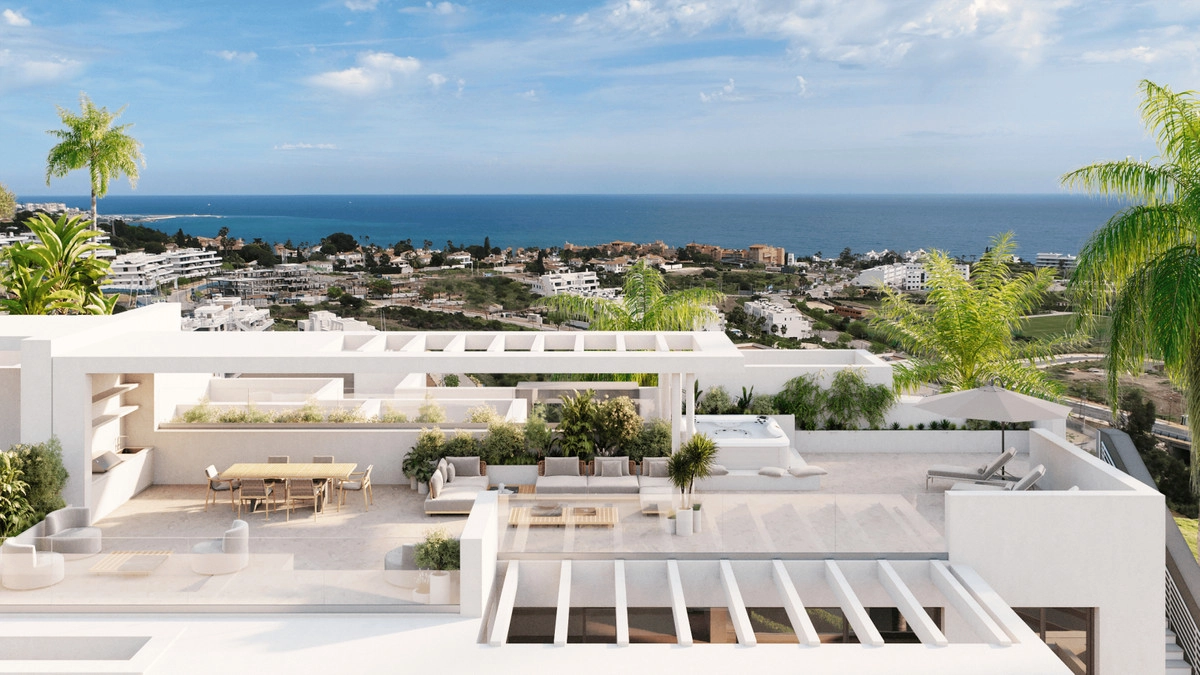 Imagine unwinding on your rooftop terrace, enjoying panoramic sea views across the Costa del Sol.