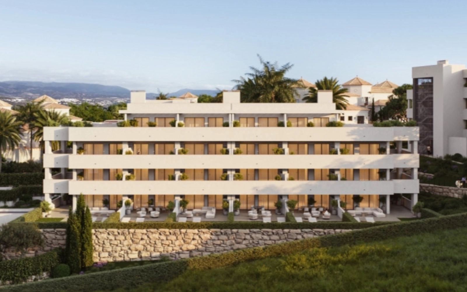 Each building is designed to maximize views and natural light, enhancing the sense of space.