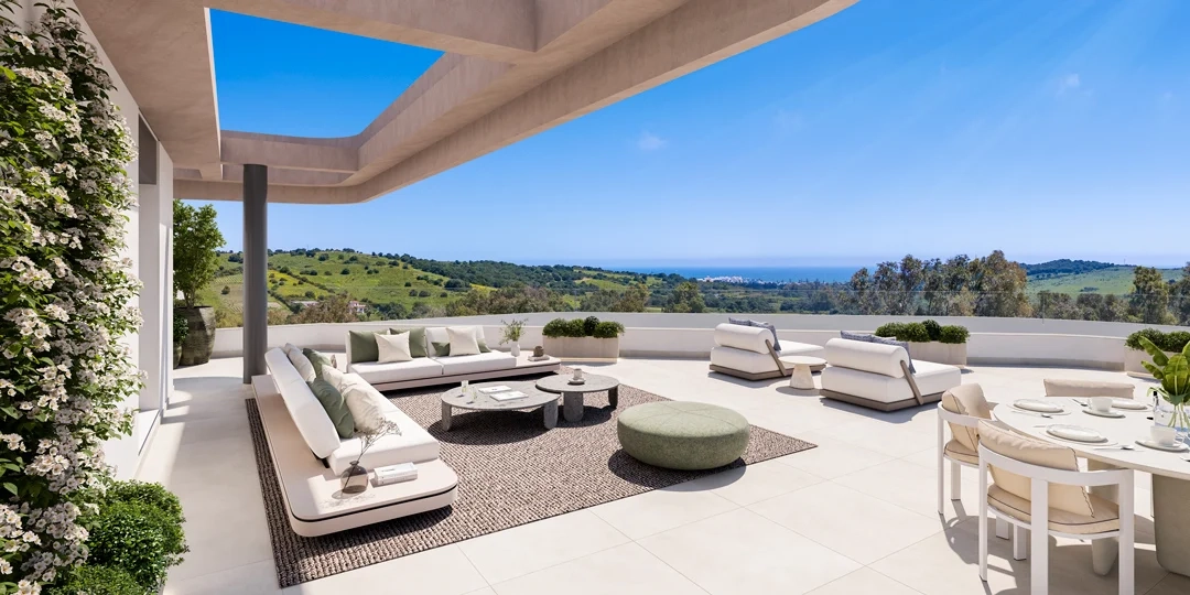 Spacious terraces designed for sunbathing, dining, and enjoying the magnificent views.