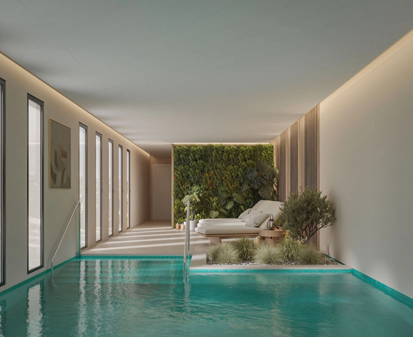 The exclusive residents' spa area, a perfect space for self-care, relaxation, and well-being.