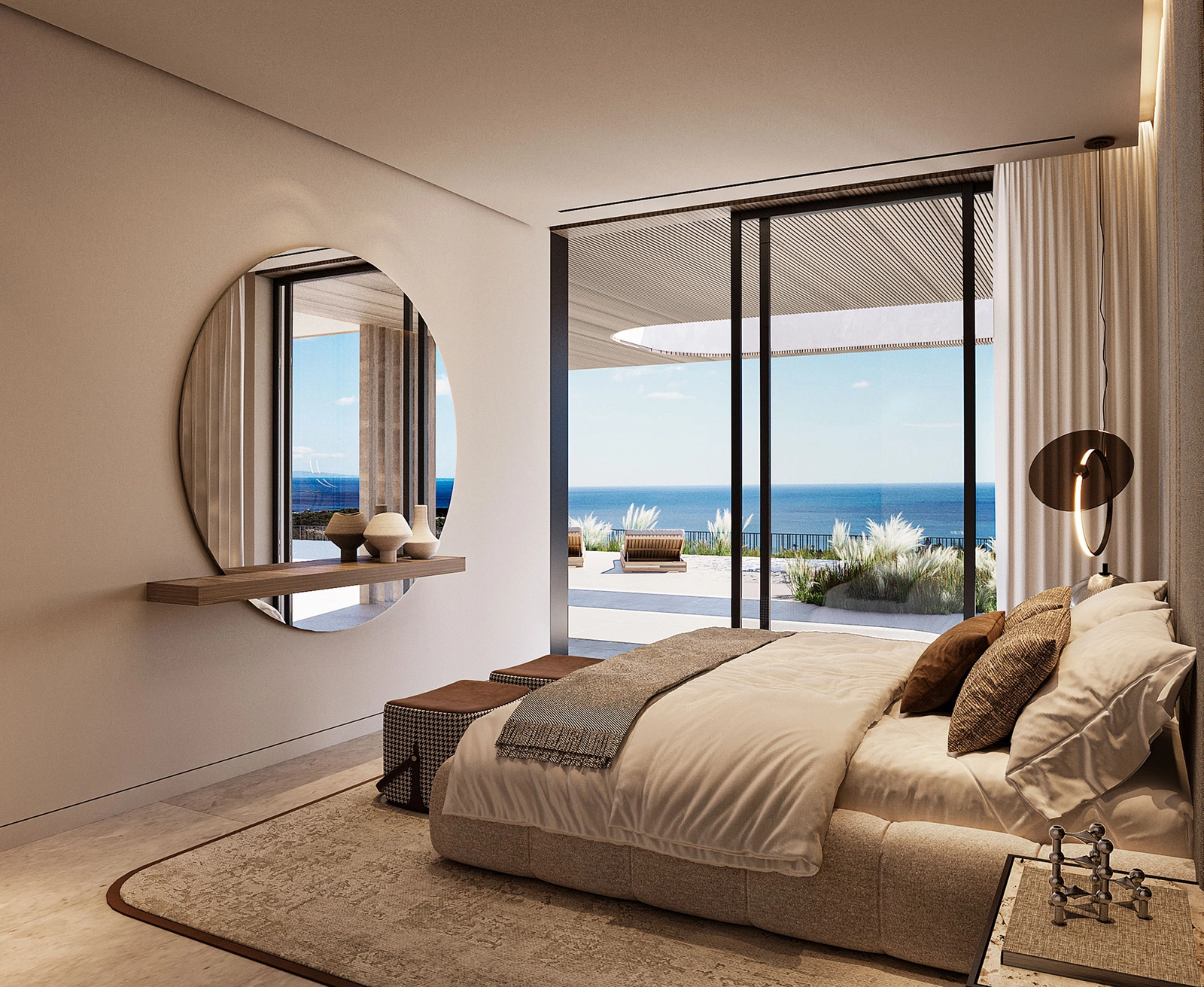 Wake up to beautiful Mediterranean views from your master bedroom.