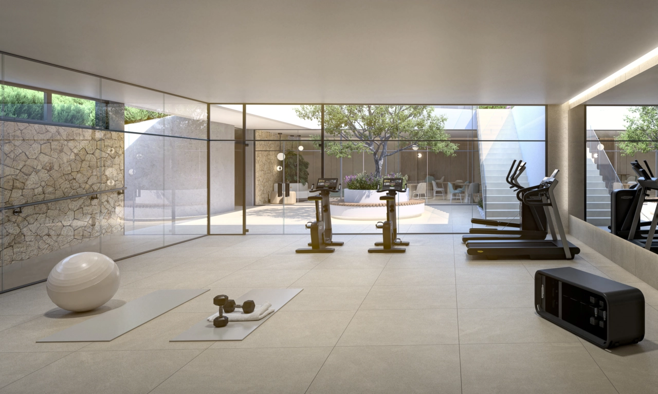 Stay active in the fully equipped, modern gymnasium overlooking a tranquil inner courtyard.
