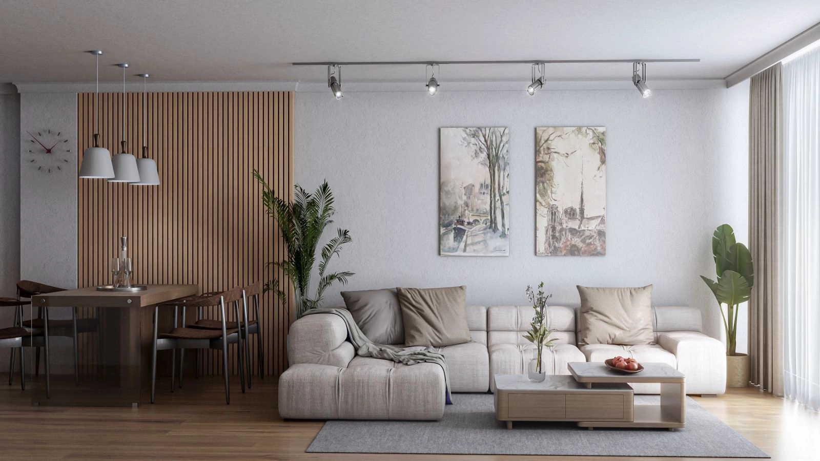 Spacious and bright living areas create a welcoming atmosphere for relaxation and social gatherings.