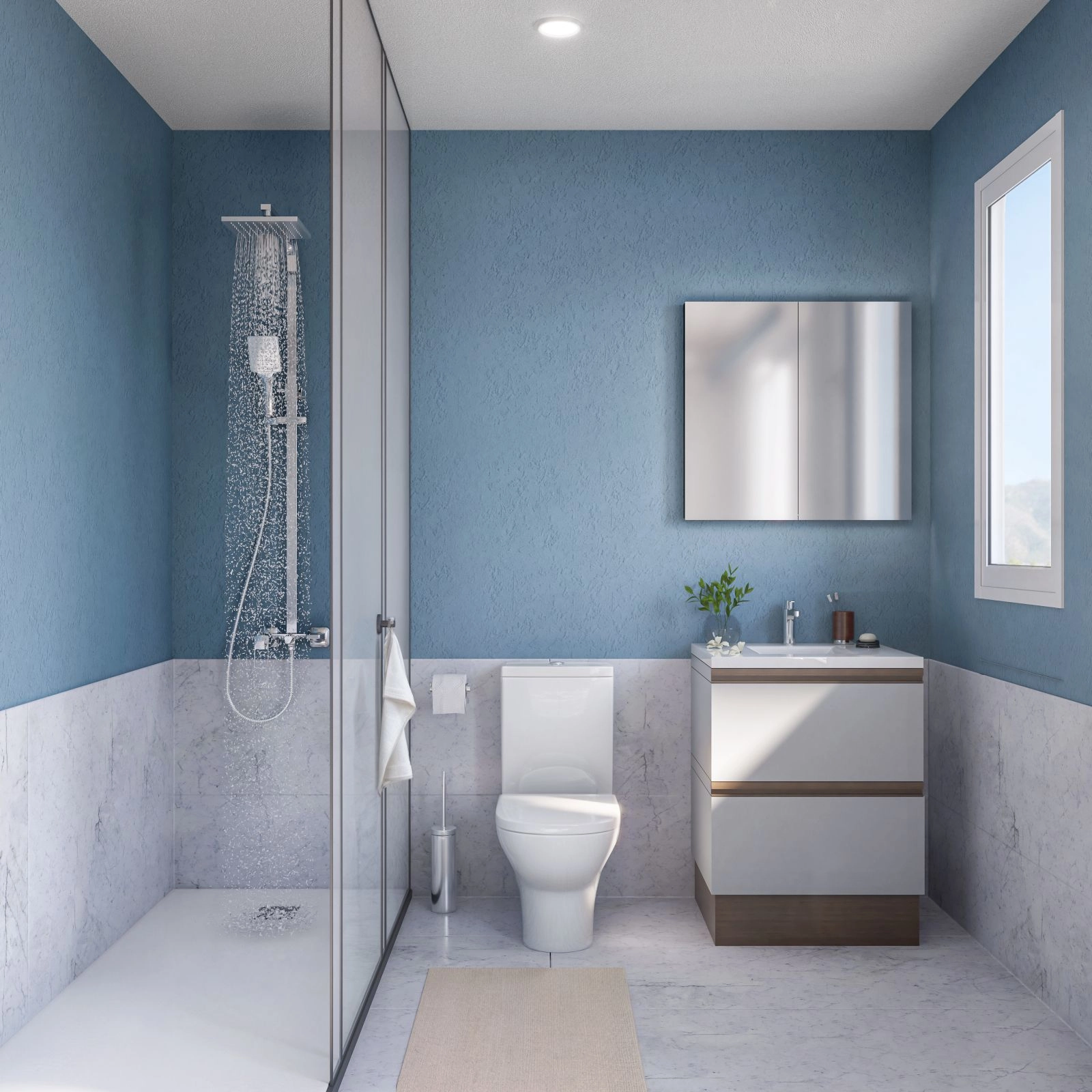 Well-appointed bathrooms feature contemporary design and quality fittings for a touch of daily luxury.